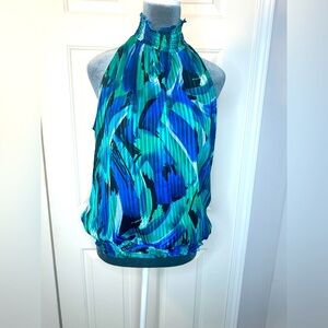 IZ Byer California high neck sleeveless blouse size XL